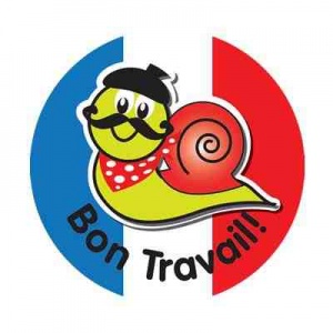 Bon Travail autocollants (escargot)